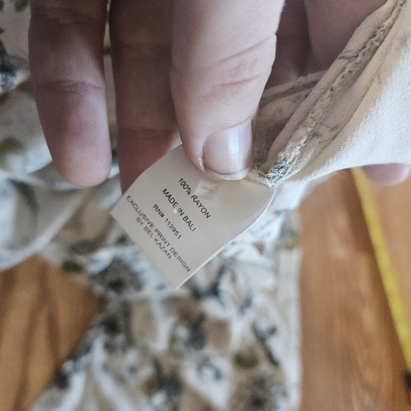 Anthropologie Bel Kazan Sadie Duster Womens OS Ivory Dandelion Long Line Beachy - Picture 6 of 6